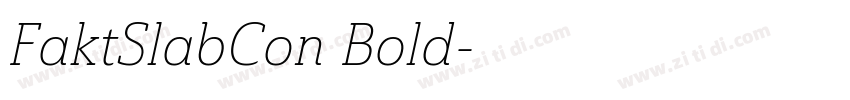 FaktSlabCon Bold字体转换